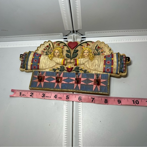 vintage Kathy Killip Demdaco 1999 Angel Key Hanger Holder Wall Plaque - Picture 2 of 5